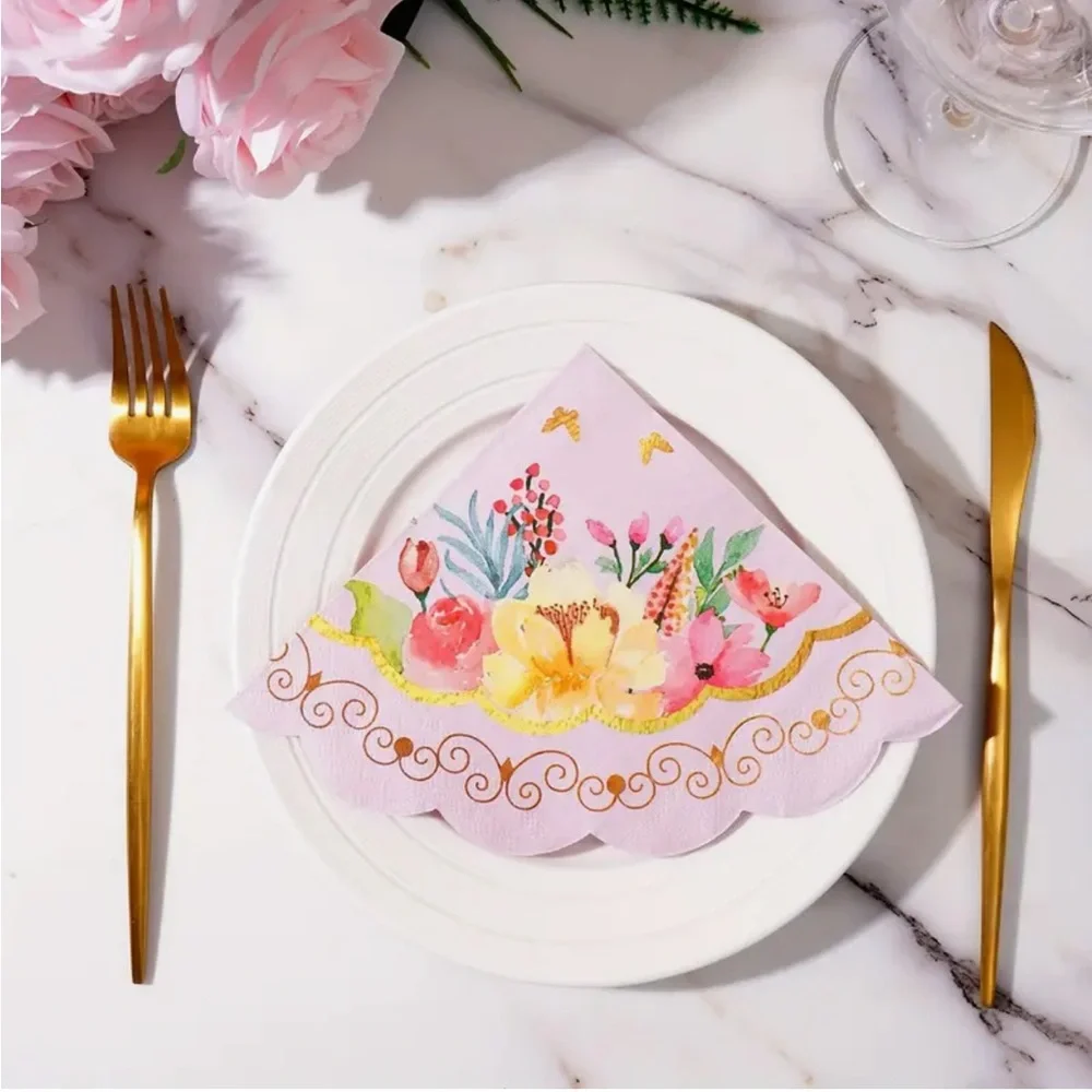 Floral Scalloped Edge 3-ply Paper Doily Napkins - 20 ct (4 designs)